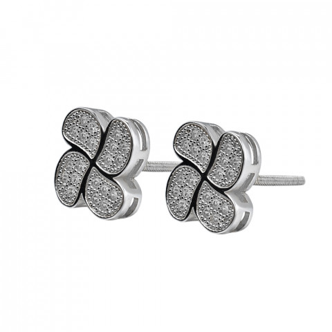 Cz stud earrings custom made 925 sterling silver